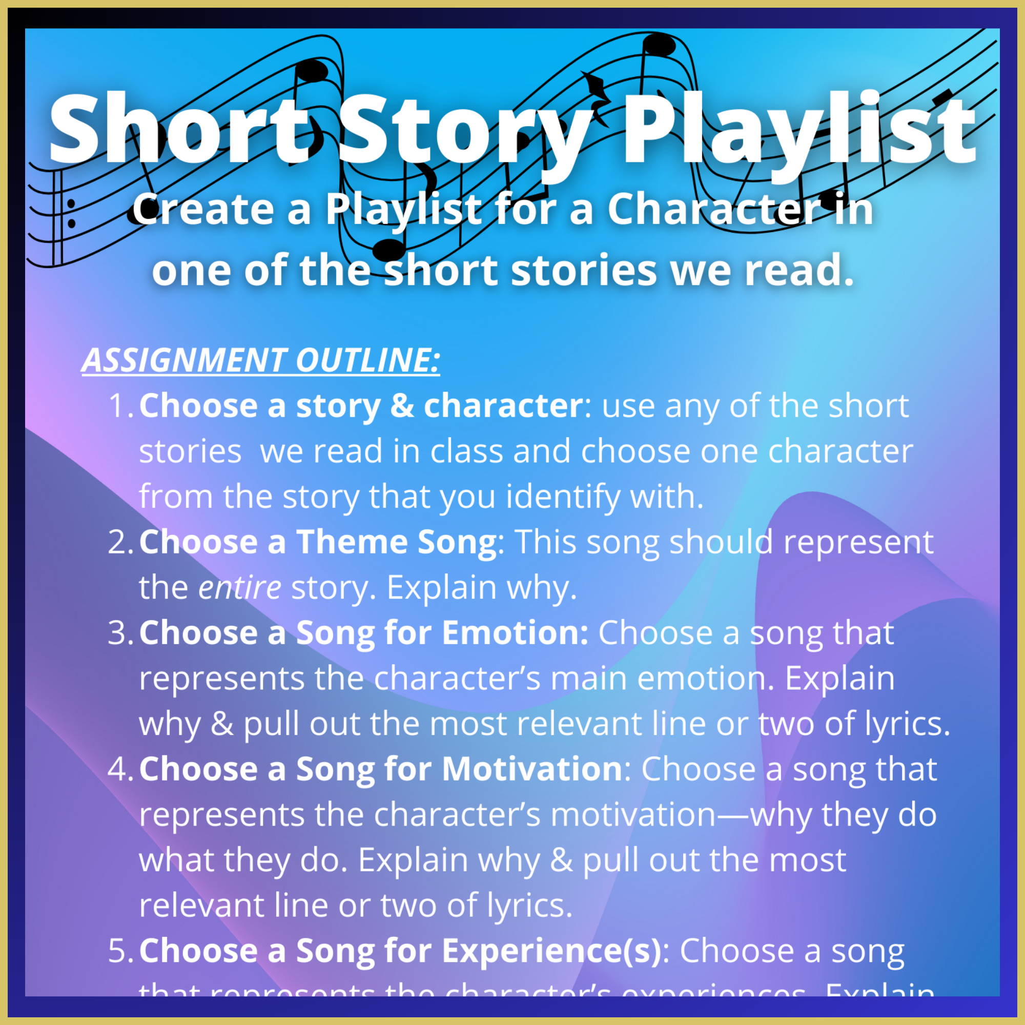 Short Story Playlist connects literature to personal interpretation