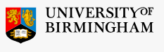University of Birmingham logo with crest and text.