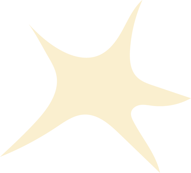 Cream-colored starfish with five arms on a black background.