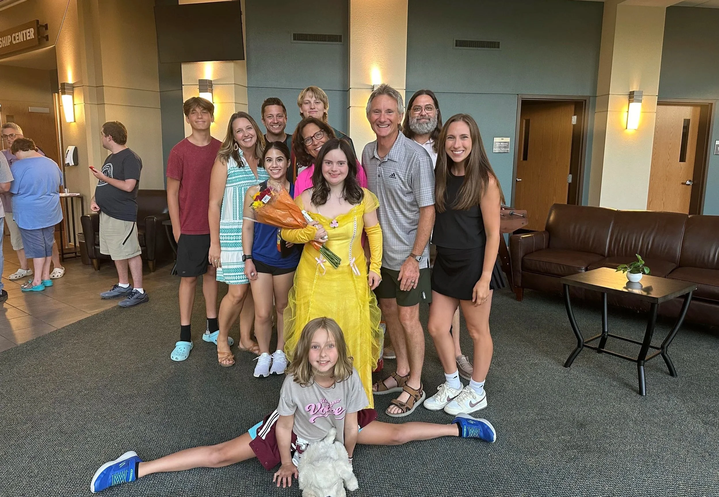 Bethany Barclay, down syndrome, glue to crossgenerational living, celebrating her role in Beauty and the Beast