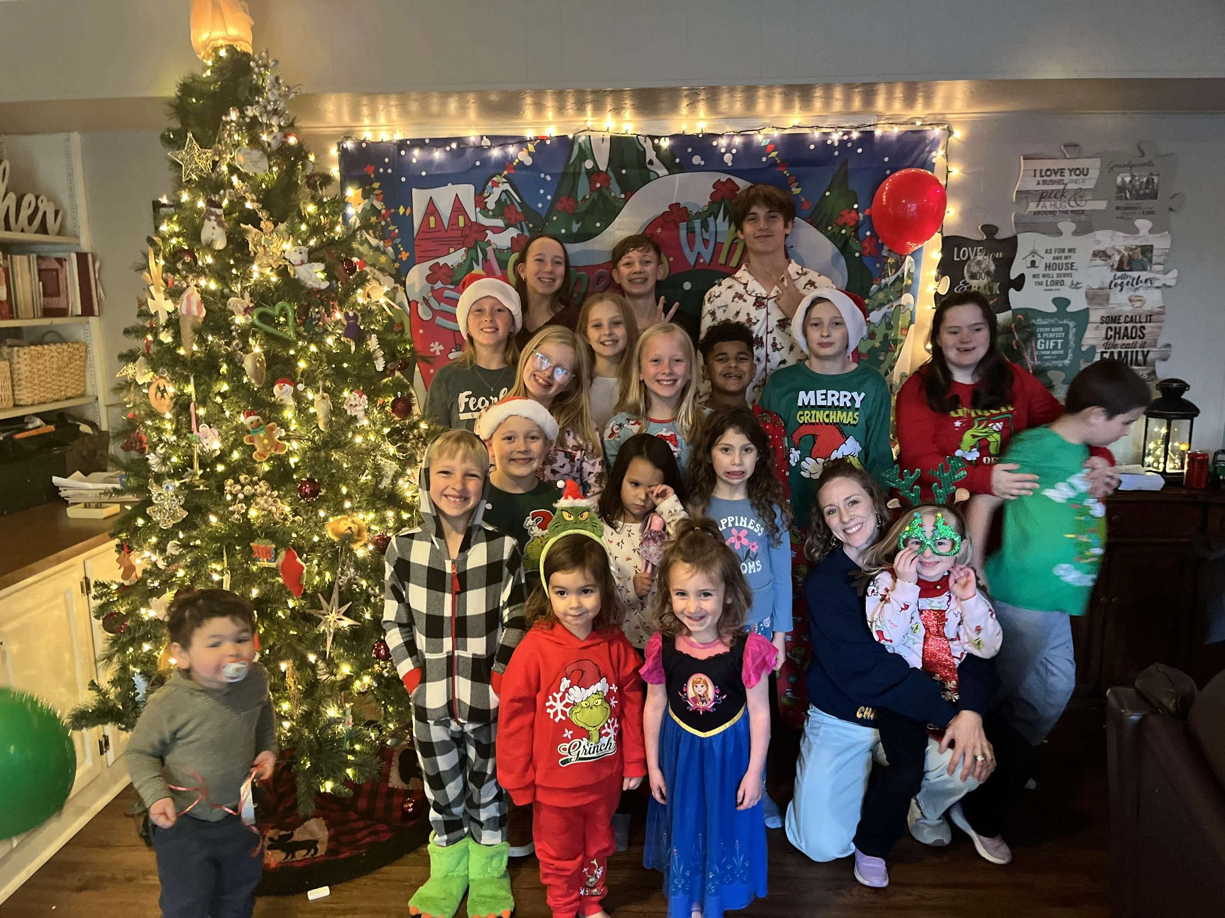 Merry Grinch Grandkids Party 2025 crossgen family tradition Christmas
