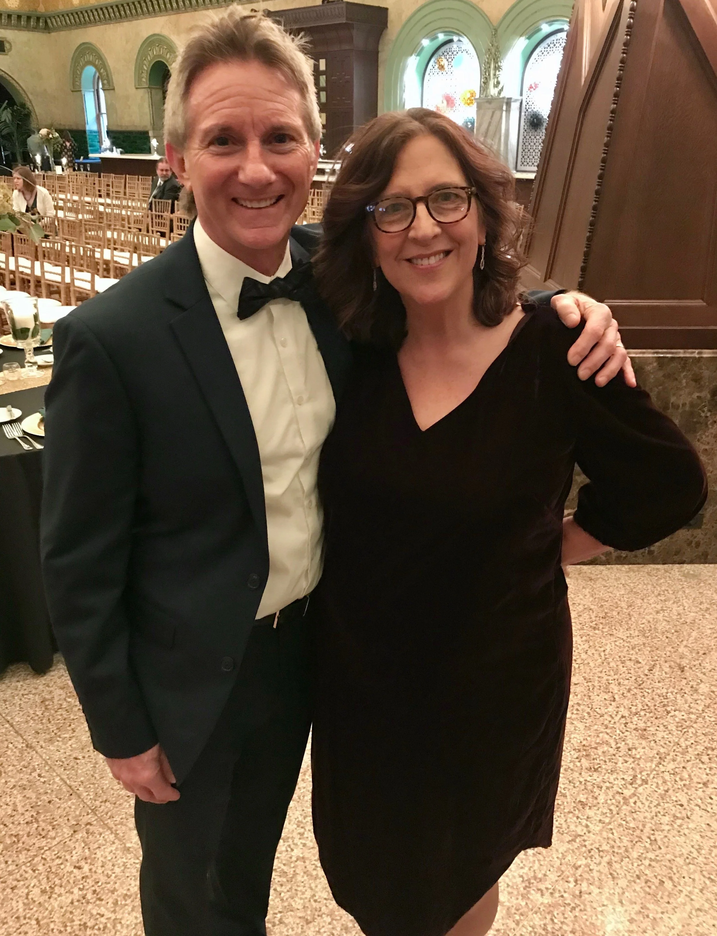Jeff and Cindy dressed up for an event
