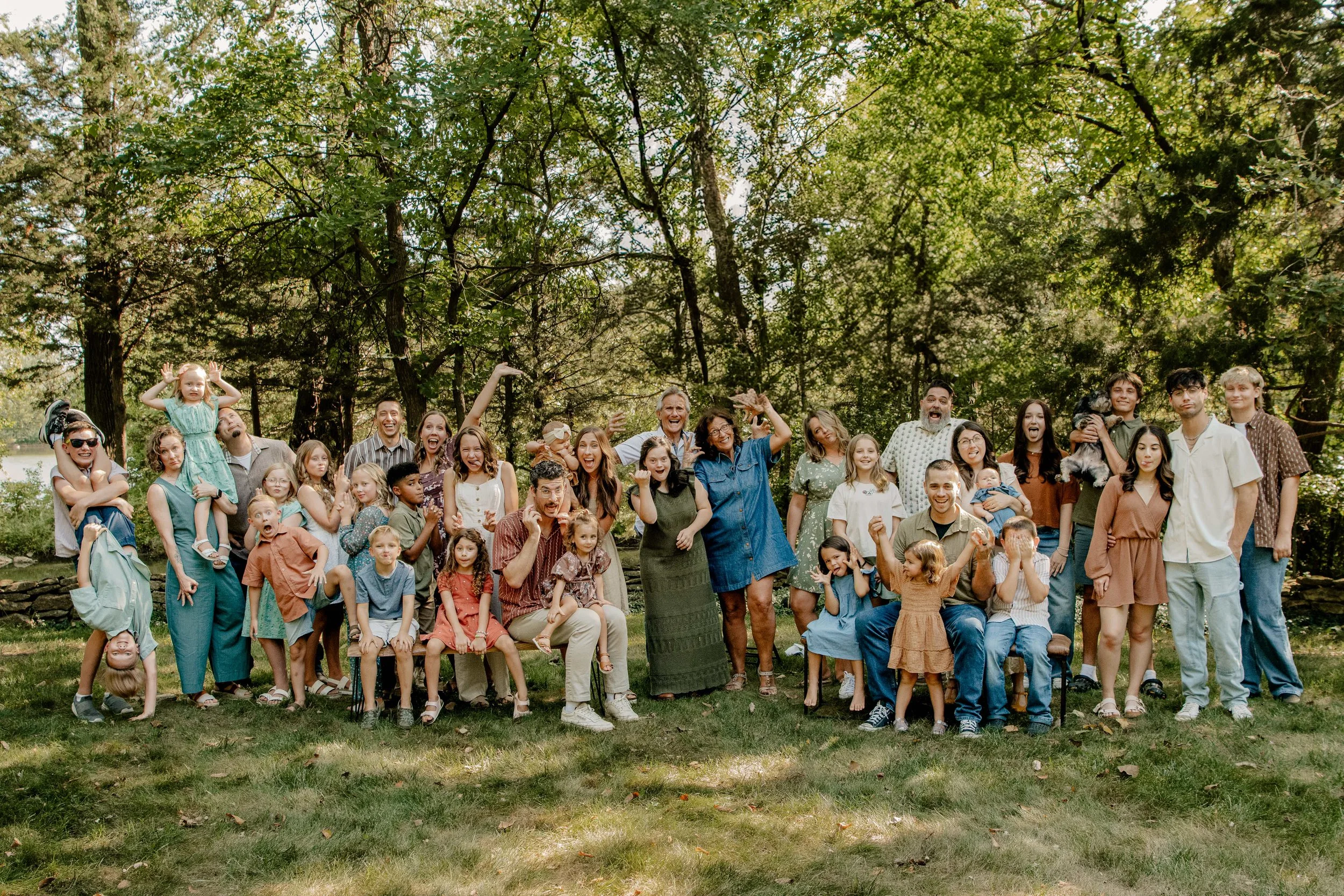 the Barclay tribe in a silly goofy photo having fun