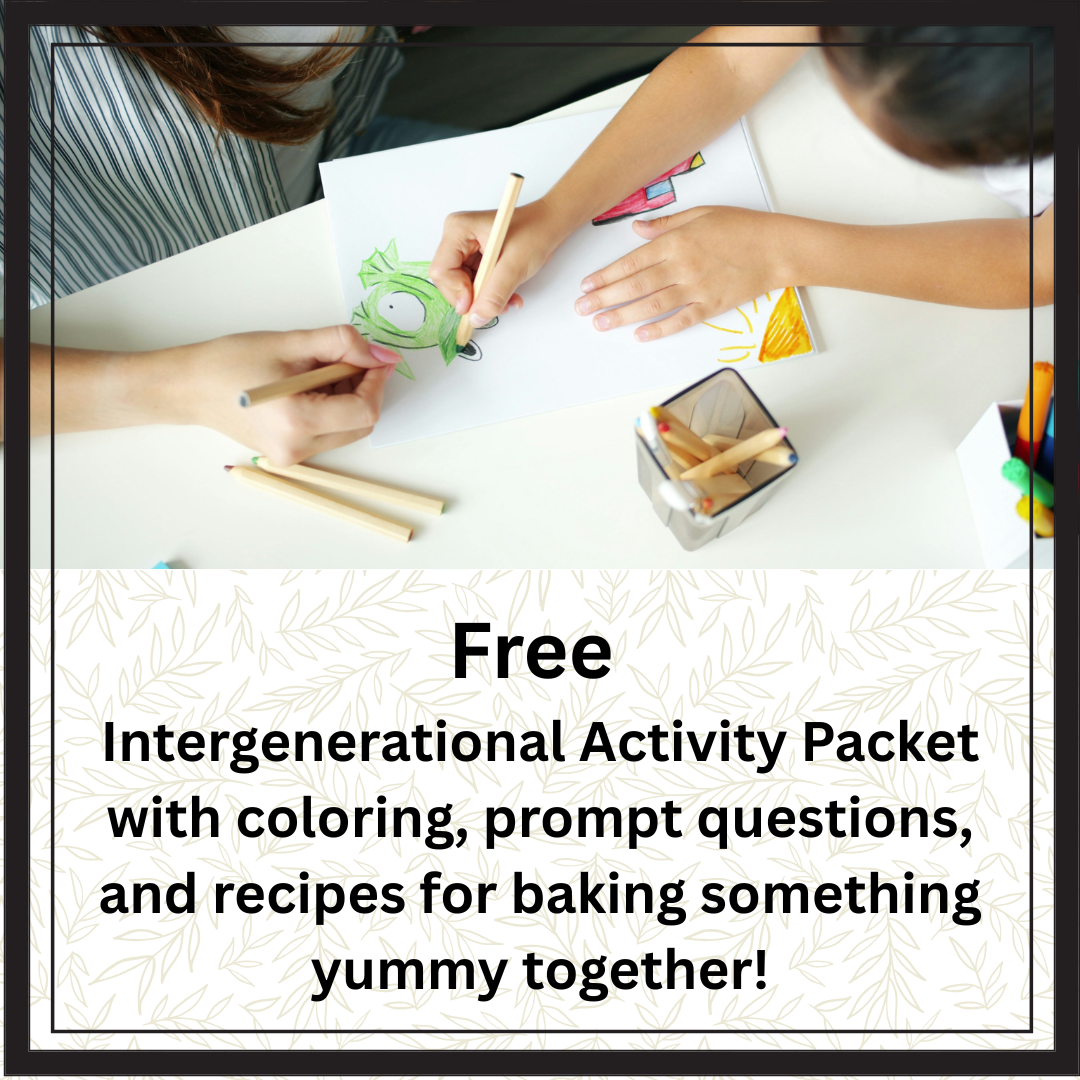 Two children drawing and coloring on a sheet of paper, with colorful cartoon characters and scenes, surrounded by colored pencils and drawing supplies.