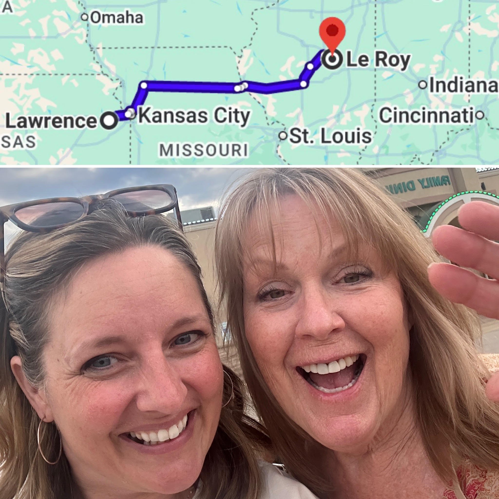 Sarah Joy drives from KS to IL to connect with cousin Joyce to pick up Grandmas ring.