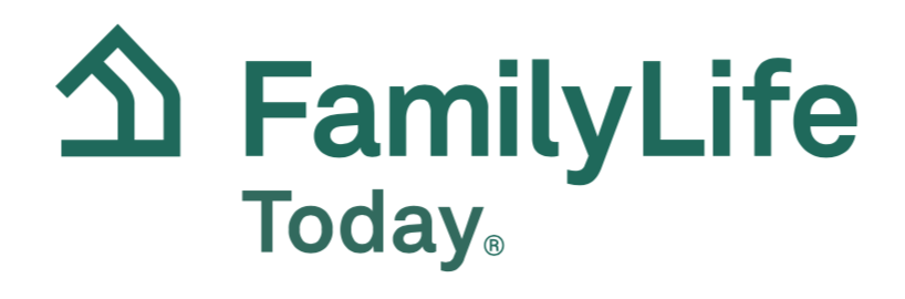 FamilyLife Today logo, featuring a stylized house icon and text in teal.