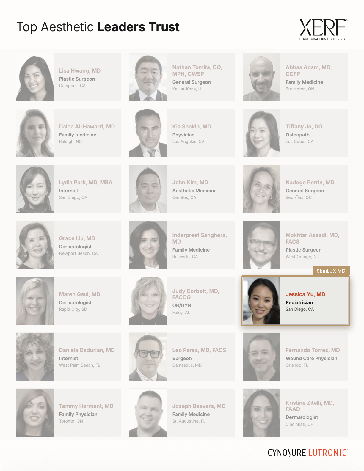 Dr Jessica Yu - Top XERF Aesthetic Provider