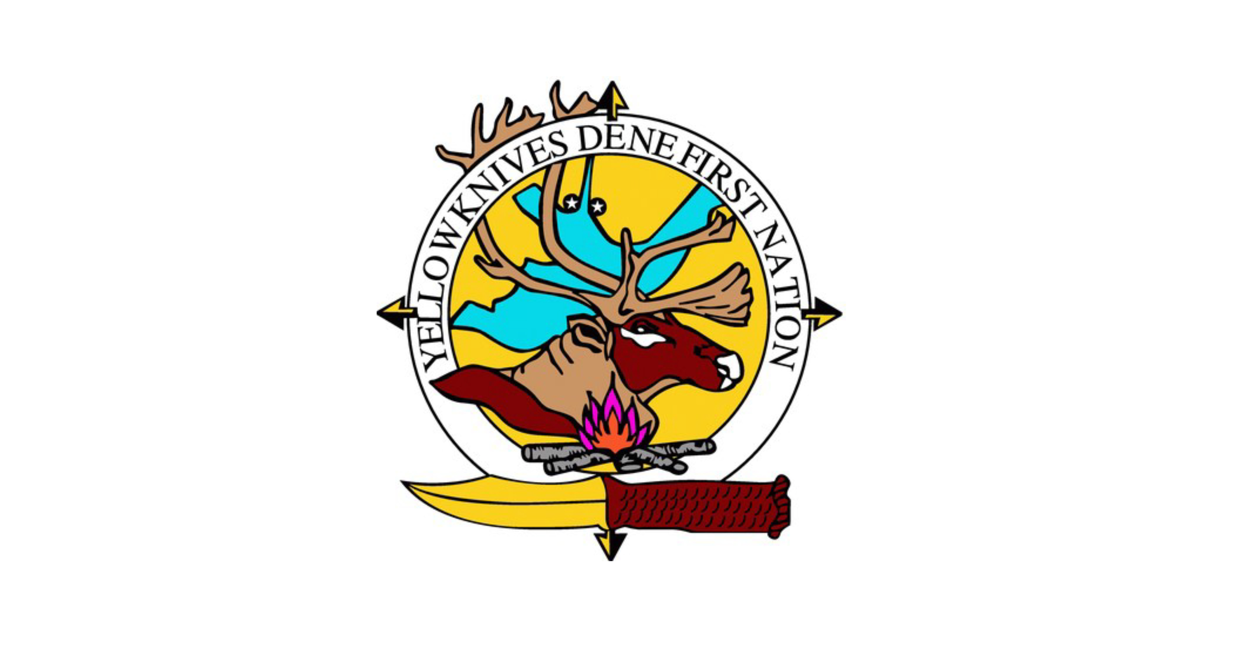Text reading 'Yellowknives Dene First Nation' on a white background.