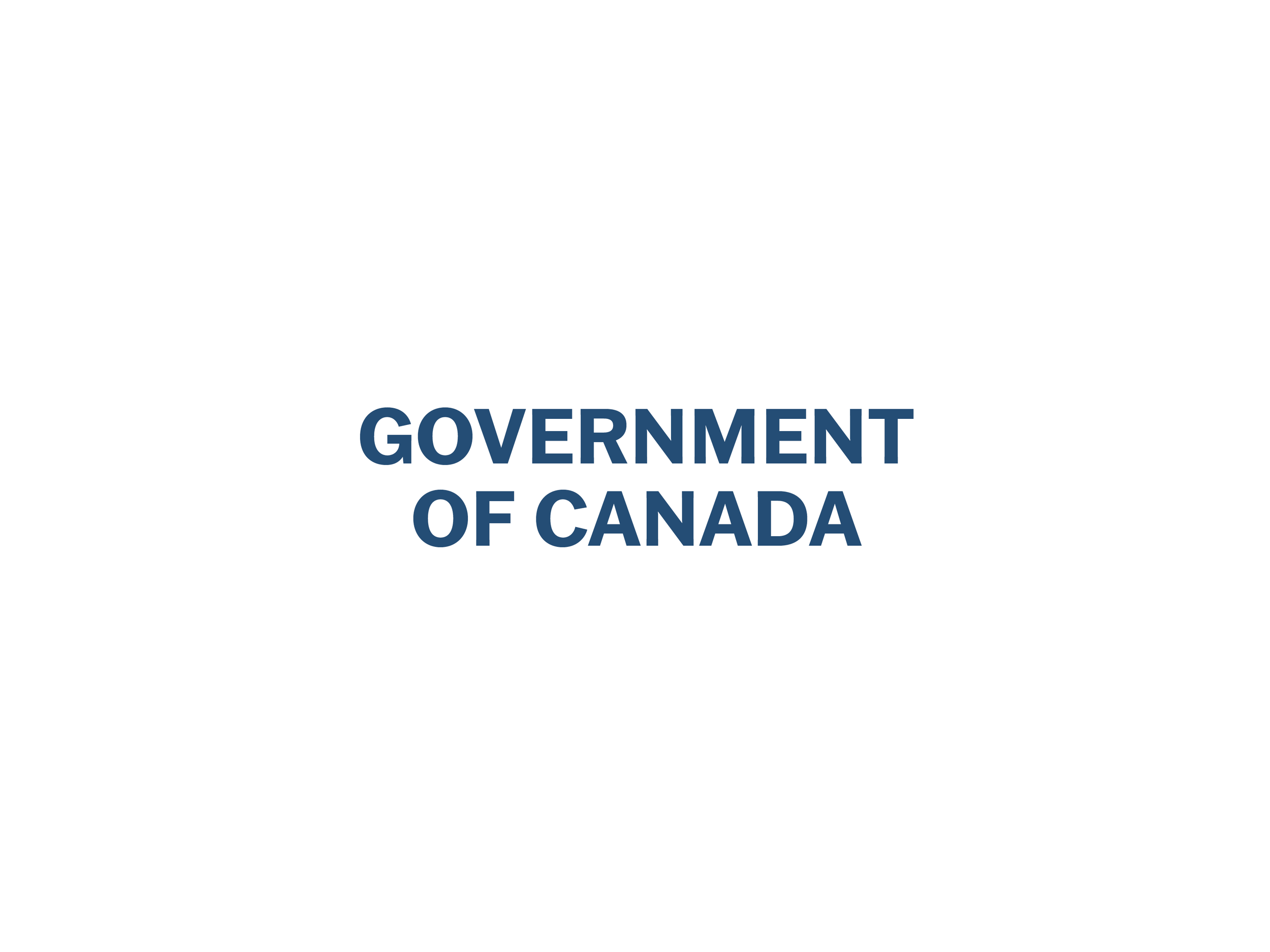 Text that reads 'GOVERNMENT OF CANADA' in dark blue font on a white background.