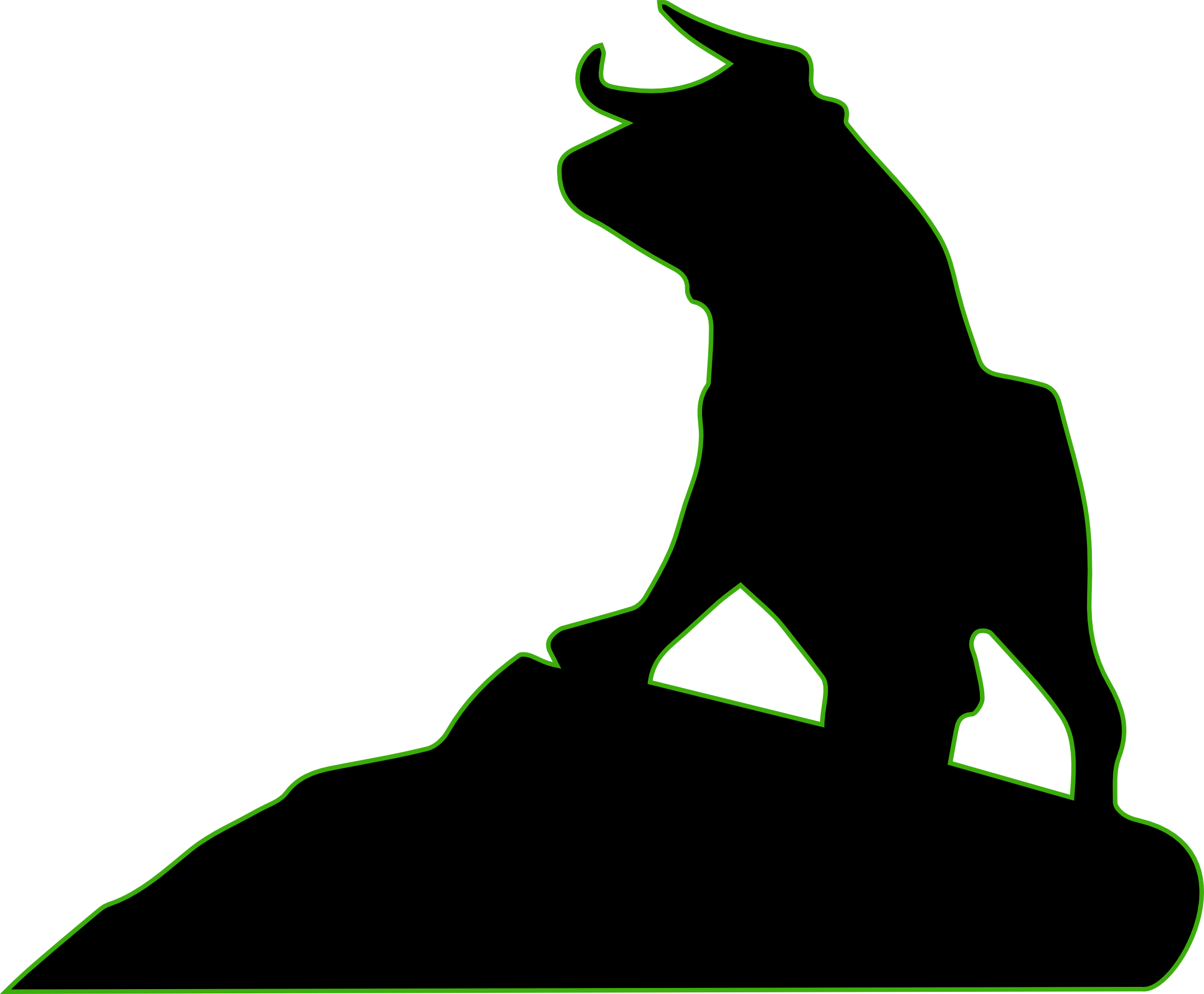 Outline map of Texas with green lines on a black background.