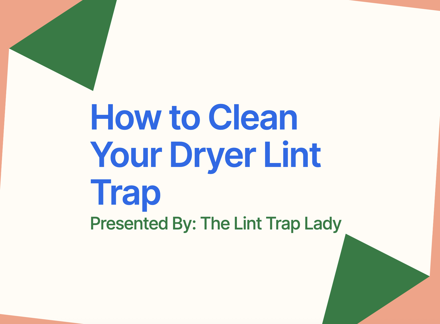 How to Clean Your Dryer Lint Trap (eBook)