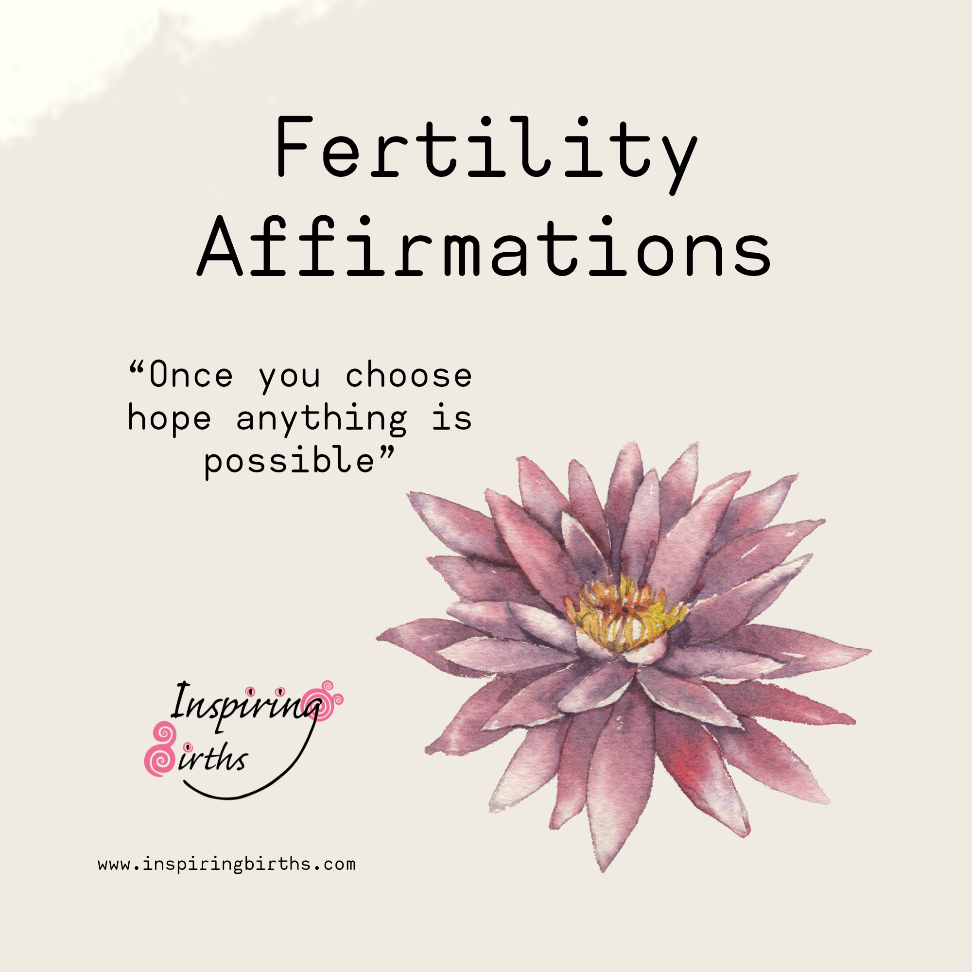 Fertile Body Mindset Hypno-Affirmations  Second time Mum - 10 Mins