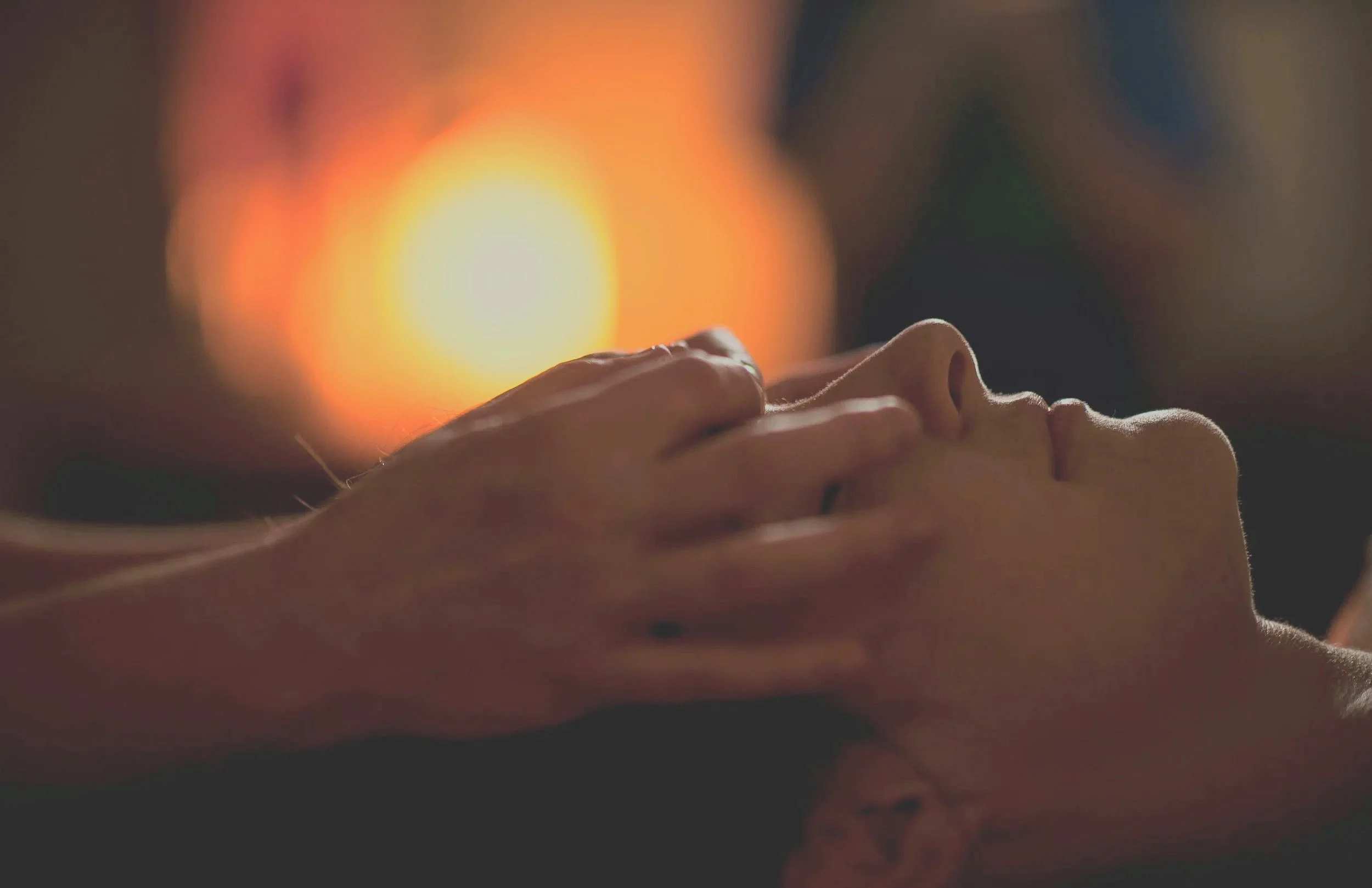 A woman having Reiki energy healing.