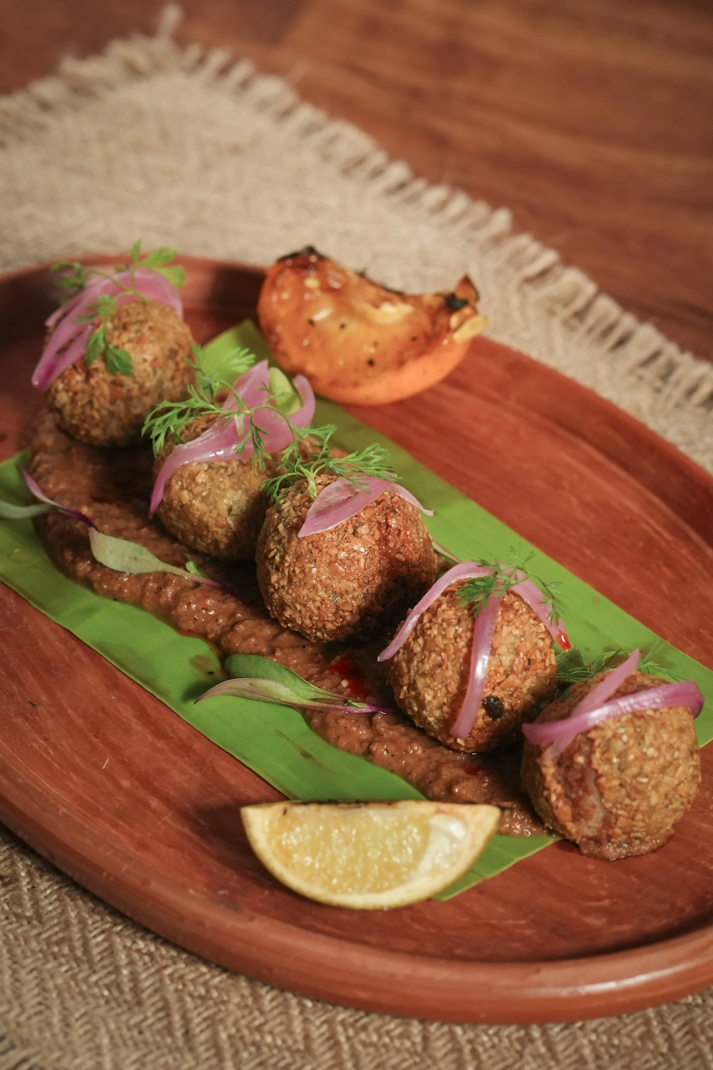 Corn Croquettes and Iguashte Sauce