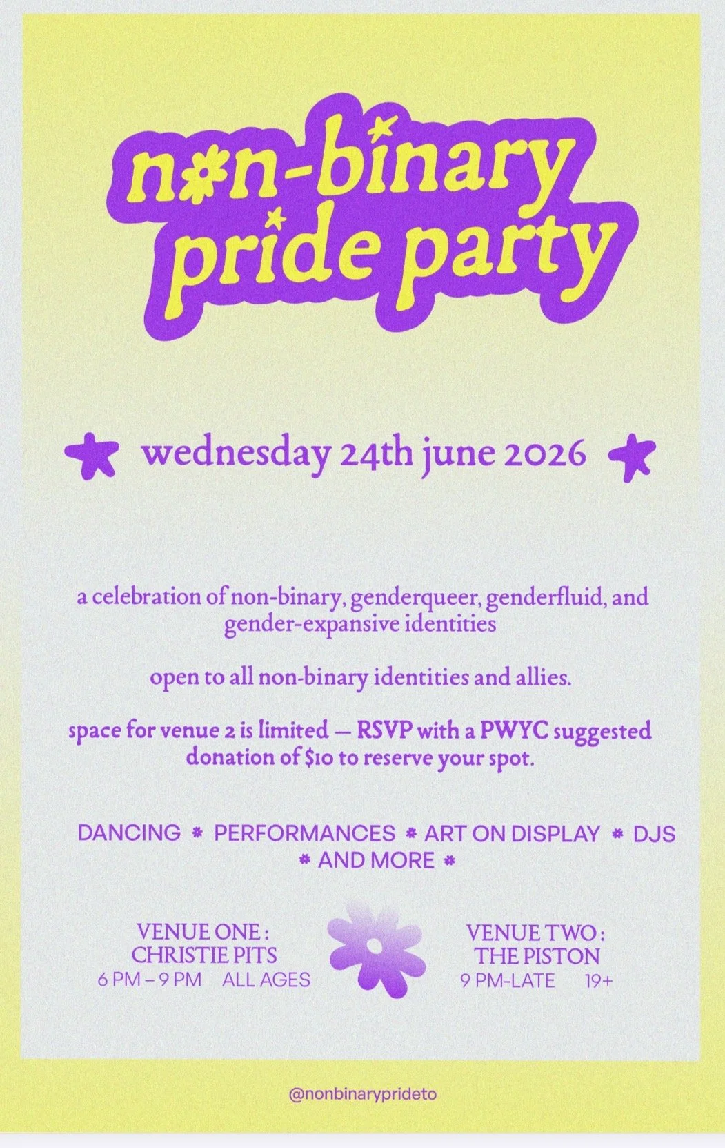 Non Binary pride dance party