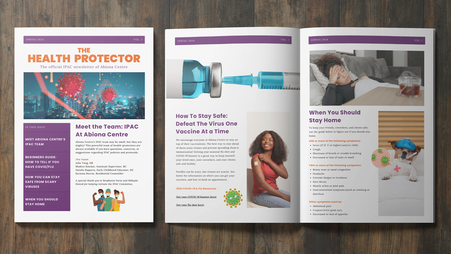 Newsletter design for Abiona Centre For Infant & Early Mental Health