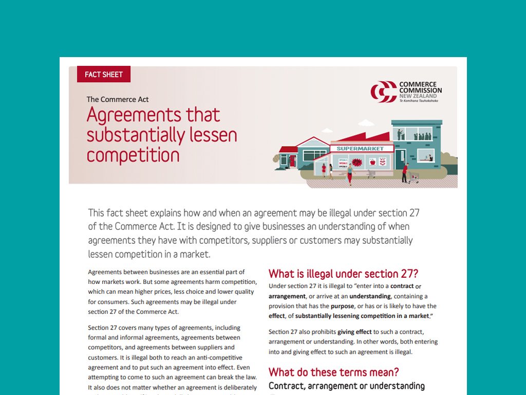 Agreements that substantially lessen competition fact sheet