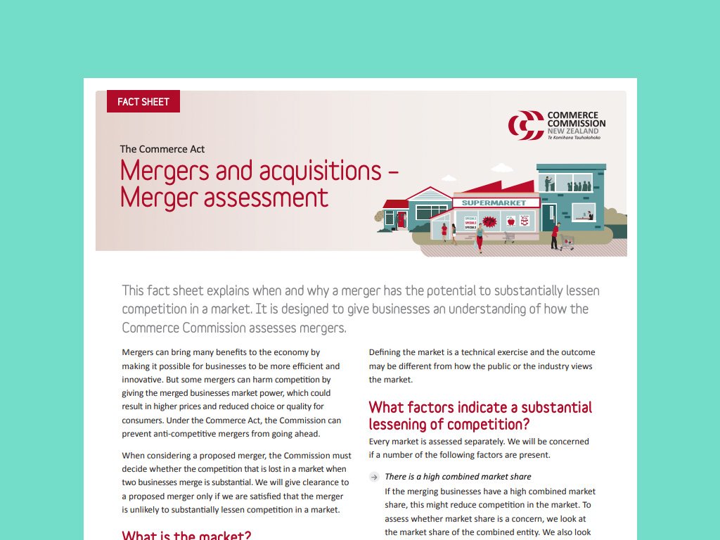 Merger assessment fact sheet