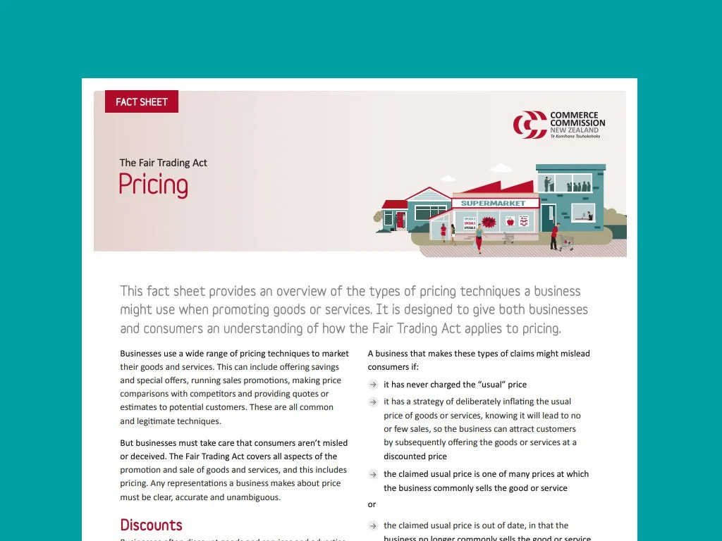 Pricing your products and services fact sheet