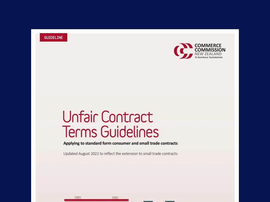 Unfair contract terms guidelines