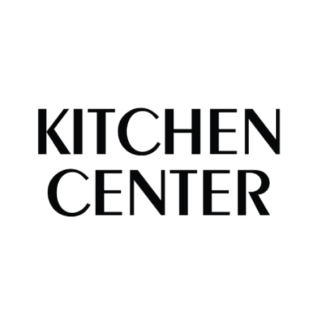 Texto que dice 'Kitchen Center' en letras blancas en fondo negro.