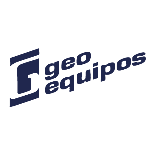Logotipo de Geo Equipos con un icono de caja y el texto en color azul oscuro.