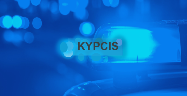 “Police vehicle light bar with KYPCIS text overlay