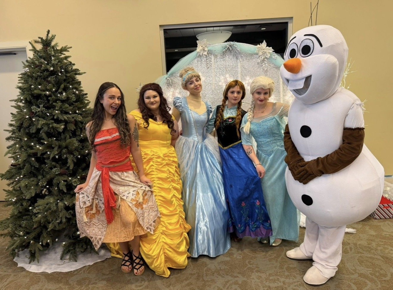 Creating magical memories alongside talented character performers at a community event
