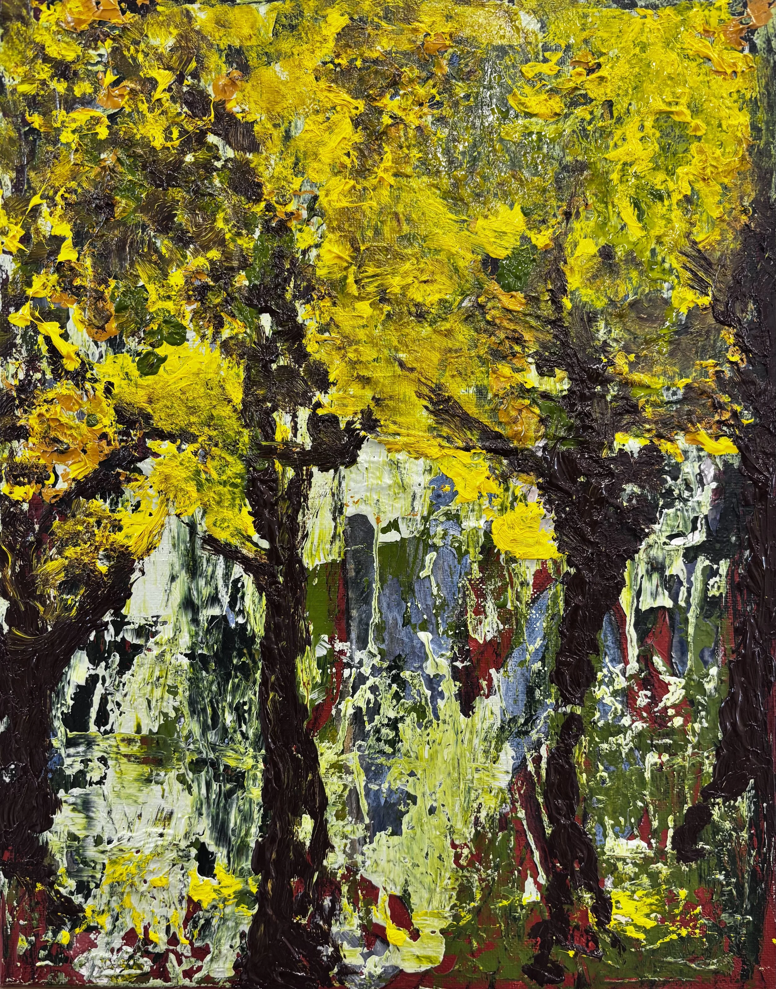 Meet Me Under the Lime Tree - Acrylic - 11x14  - $115