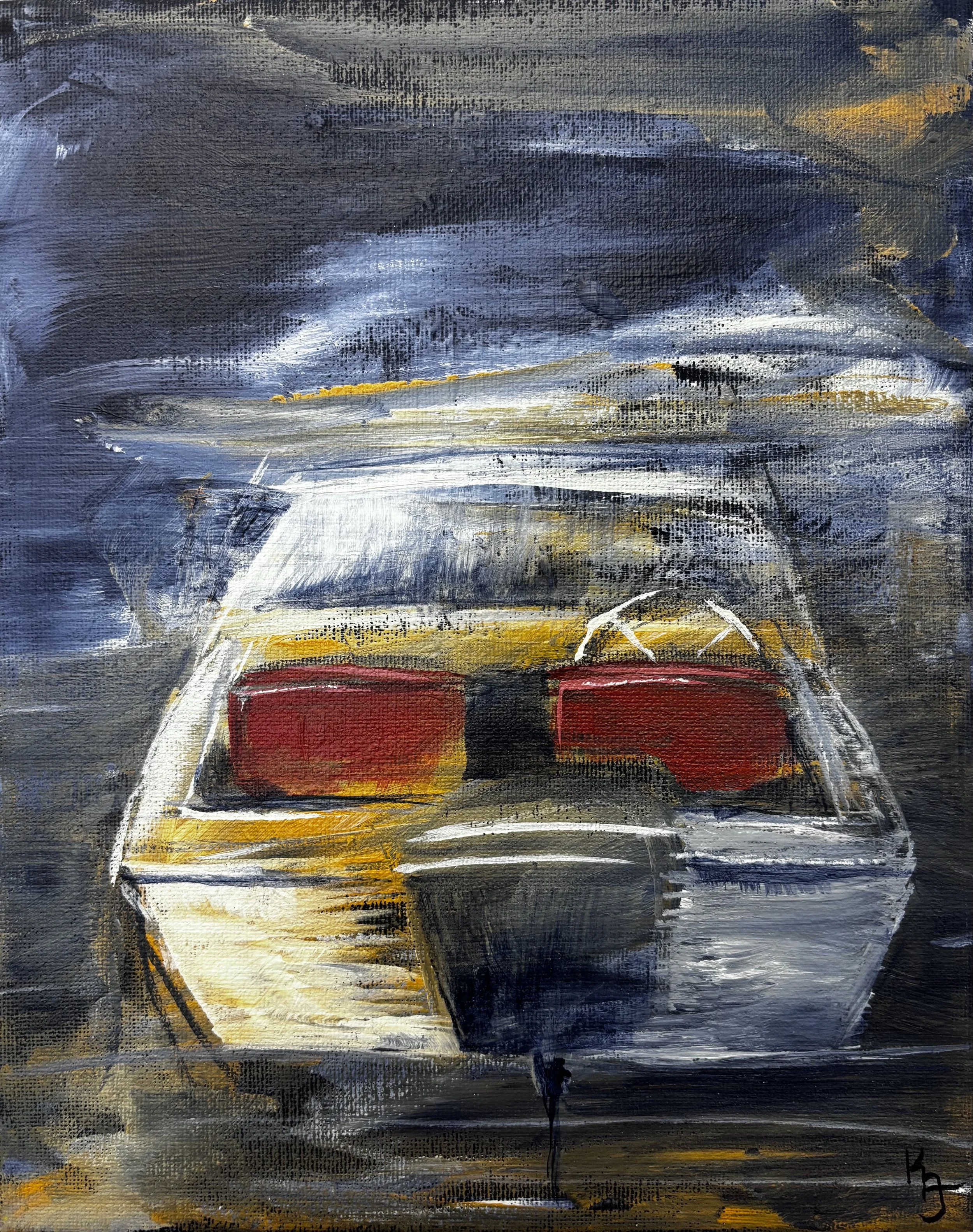 Chris Craft - Acrylic - 8x10 - $60