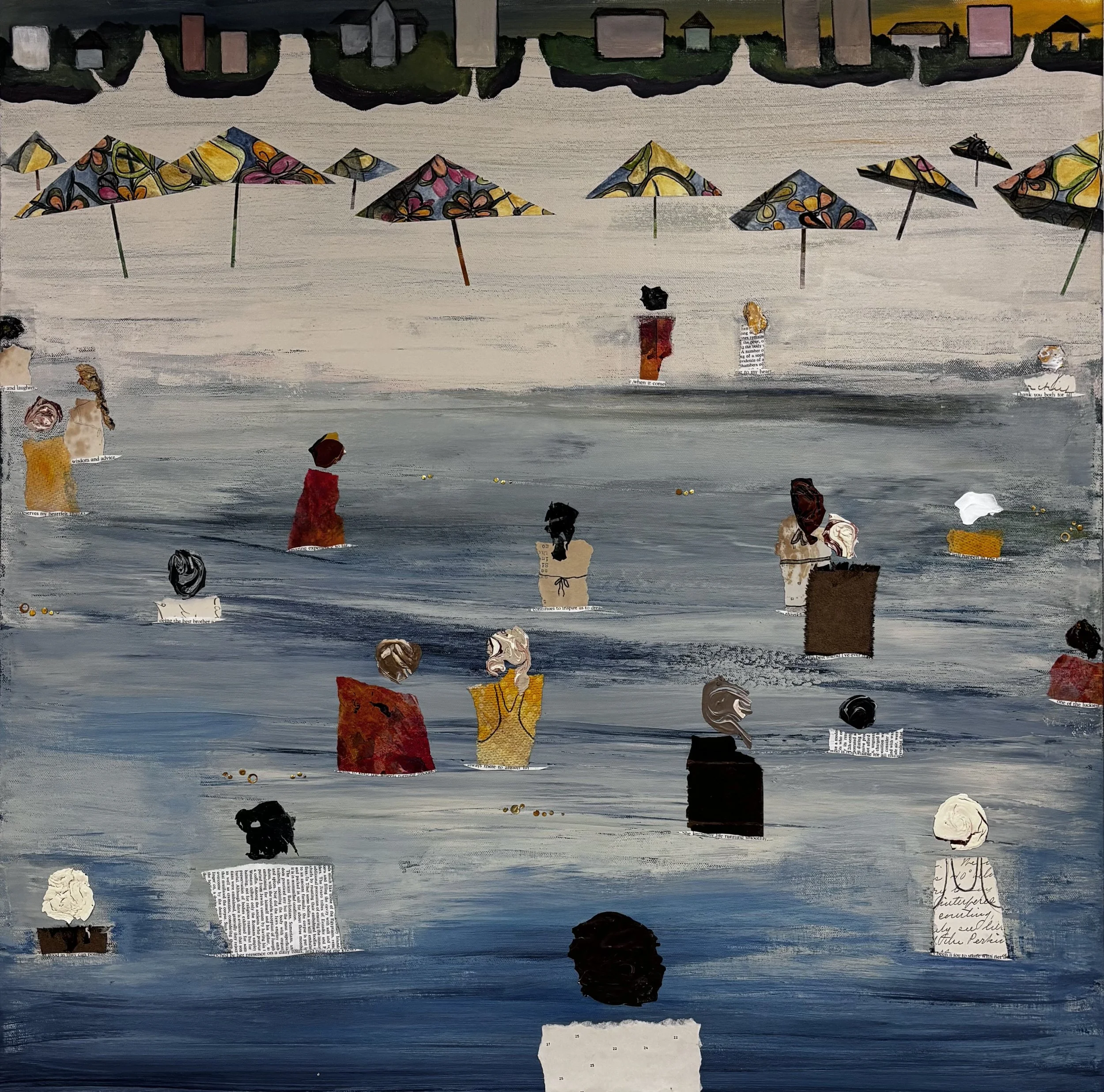 Water People - Mixed Media - 30x30 - $900