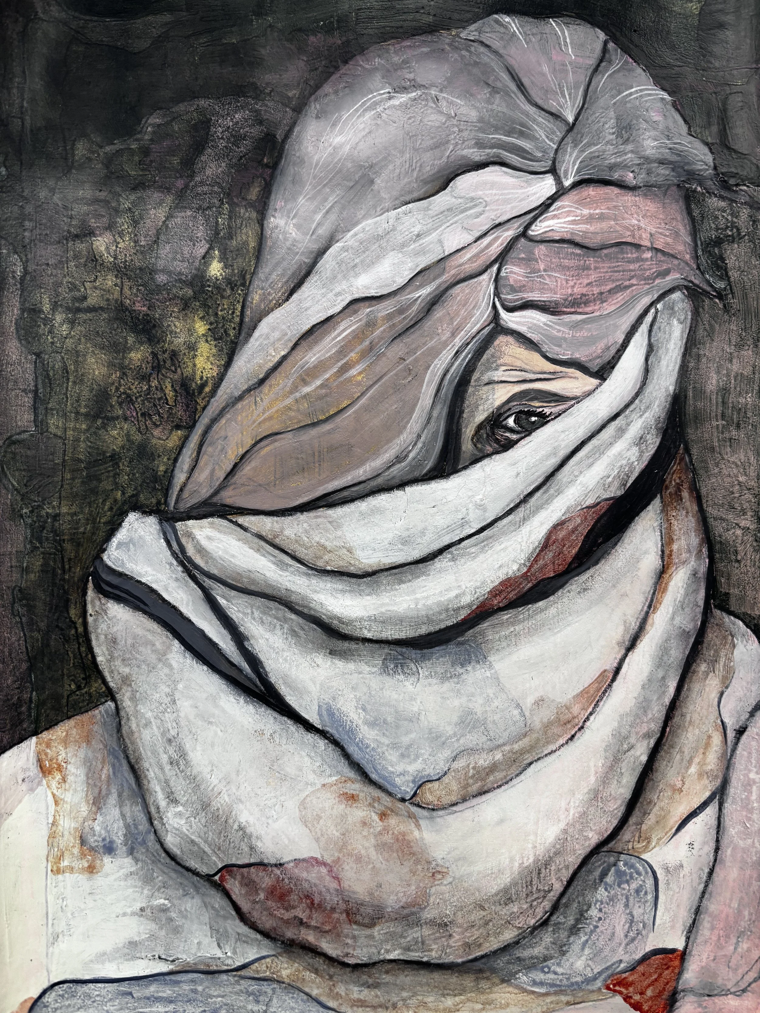 Waking the Crone - Mixed Media - 9x12 - $65