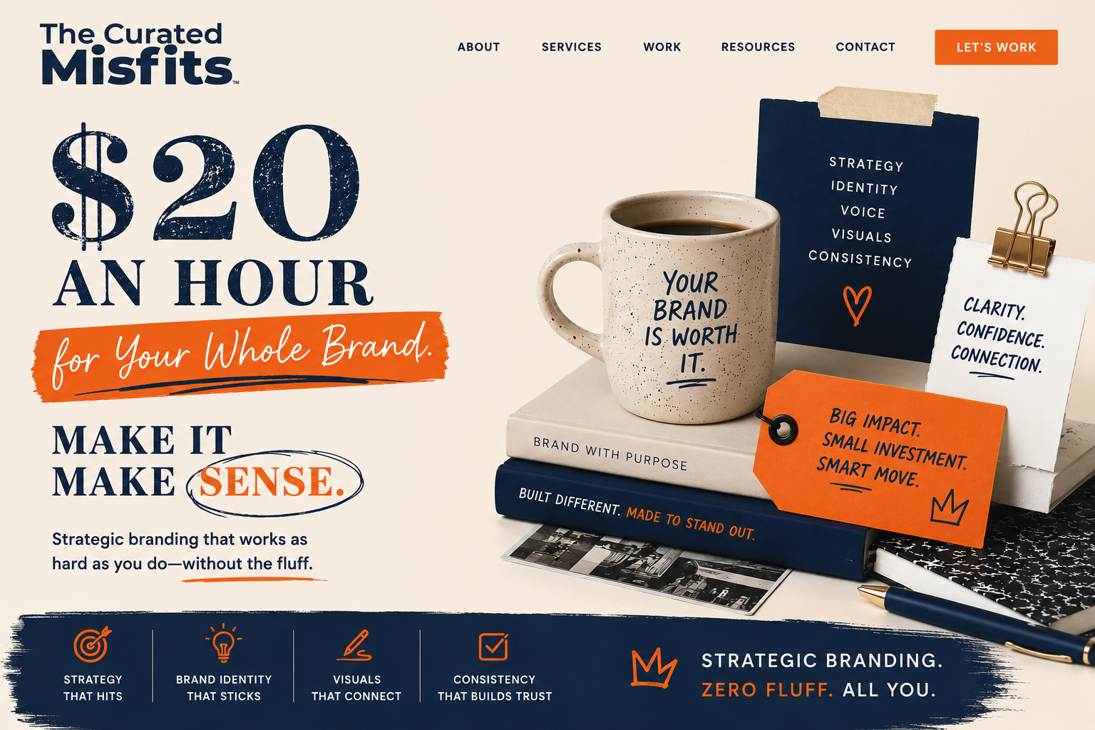 $20 An Hour For Your Whole Brand. Make It Make Sense. 