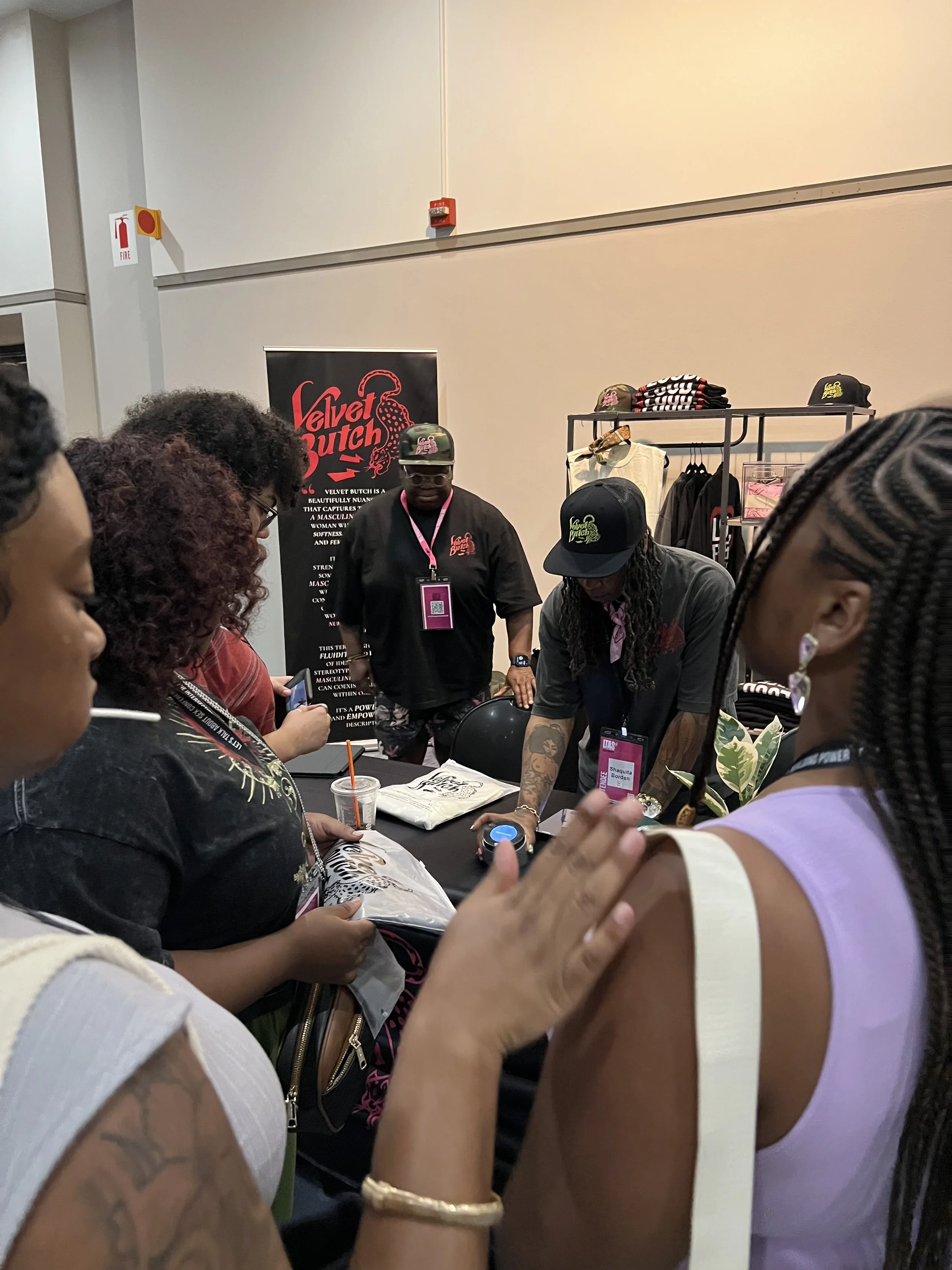 Anisa and Shaquita working as the presenting vendors for Velvet Butch