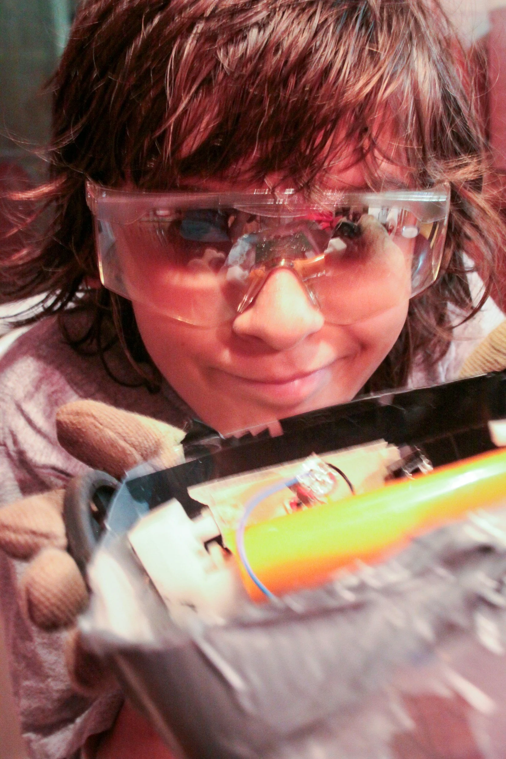Homeschool kid in New Braunfels TX doing science experiment.
