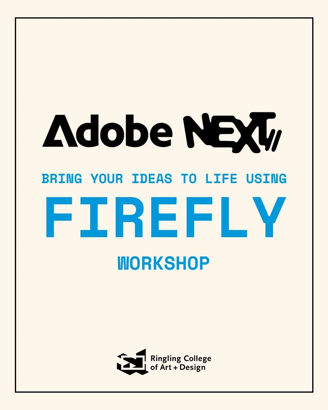 what if you could turn an idea in your head into a visual in just a few clicks? 👀✨

Come join me for my next Adobe NEXT// workshop where we&rsquo;ll get hands-on with Adobe Firefly and explore how it can become part of your creative process.

📅 Oct