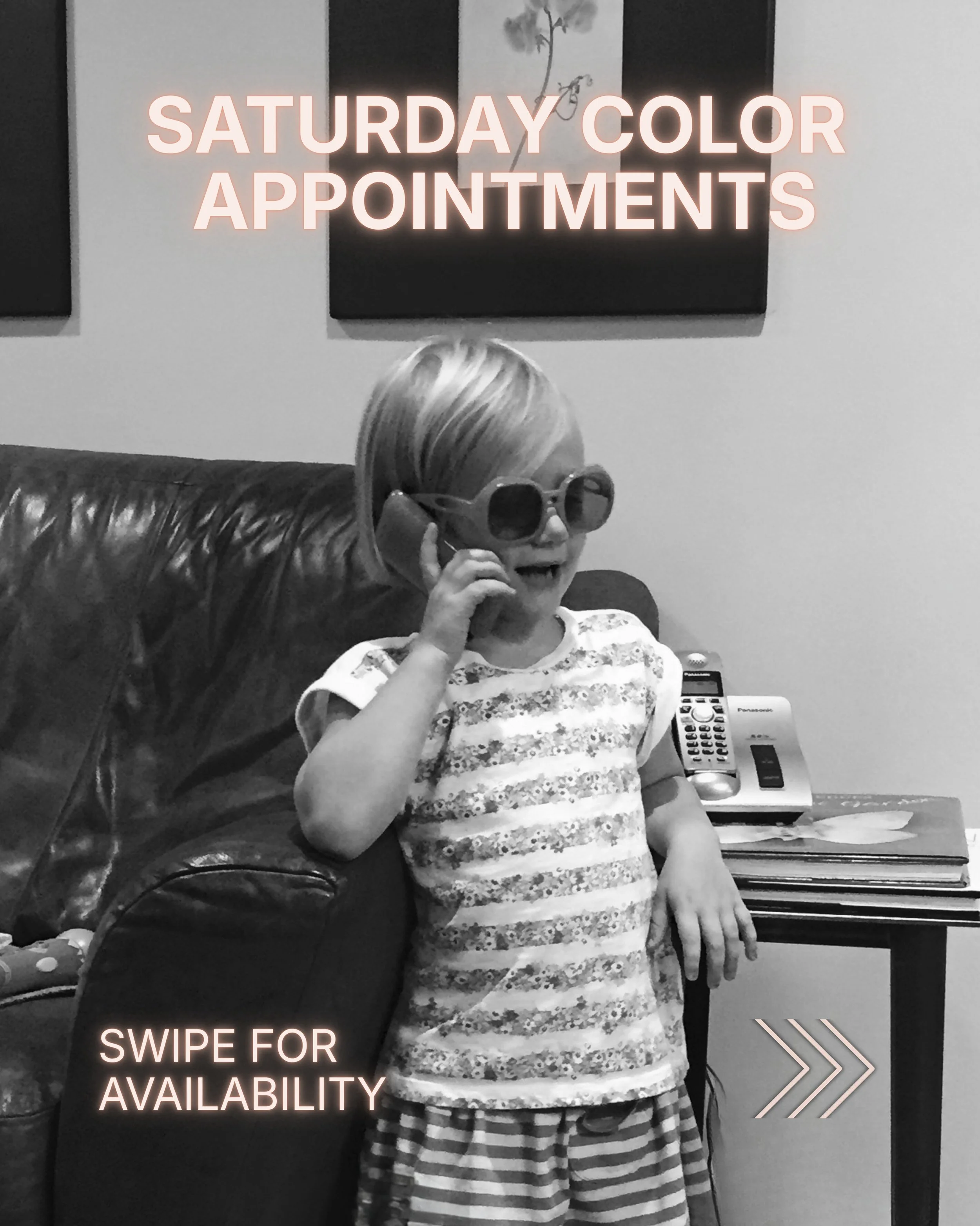 We&rsquo;re opening up some Saturday appointments for color services! Check out the available spots and DM or text Alyssa to book 😎