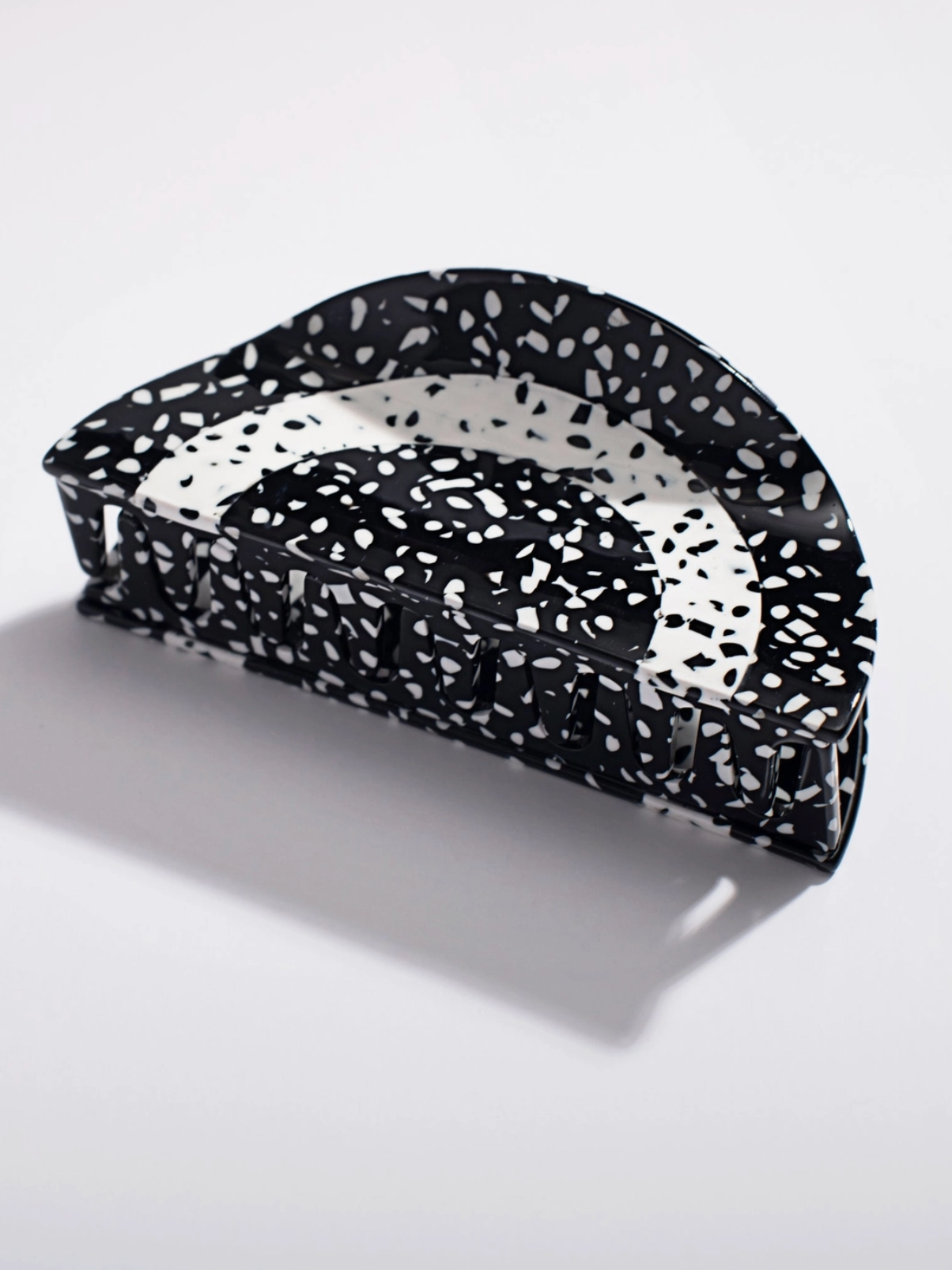 Larissa Loden Black and White Rainbow Hair Claw