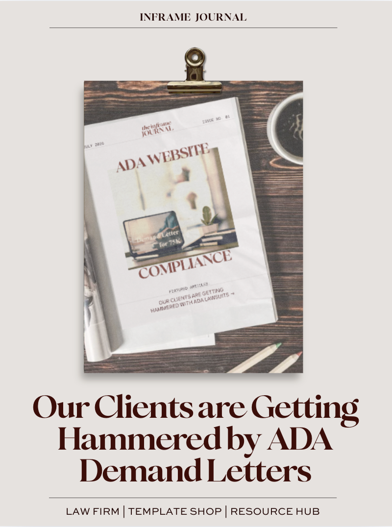 Our Clients are Getting Hammered by ADA Demand Letters 