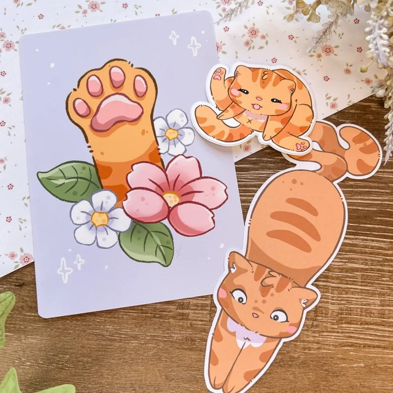 Cat Print, Sticker, & Bookmark Bundles