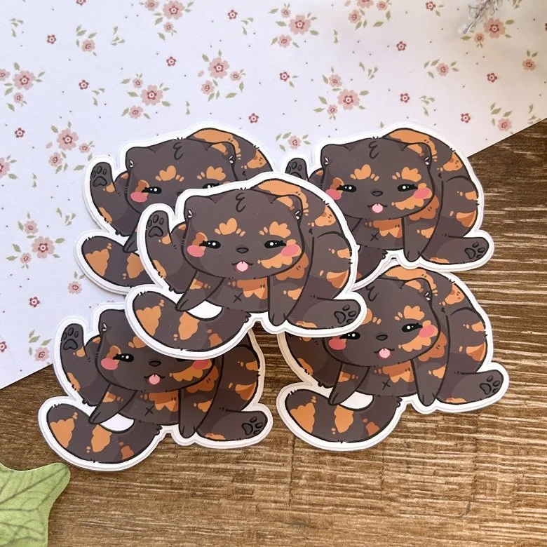 Tortie Cat Sticker.jpeg