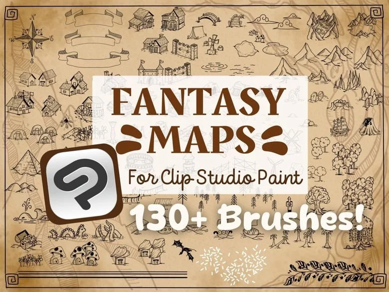GalactiMap Stamp & Brush Set (Clip Studio Paint)
