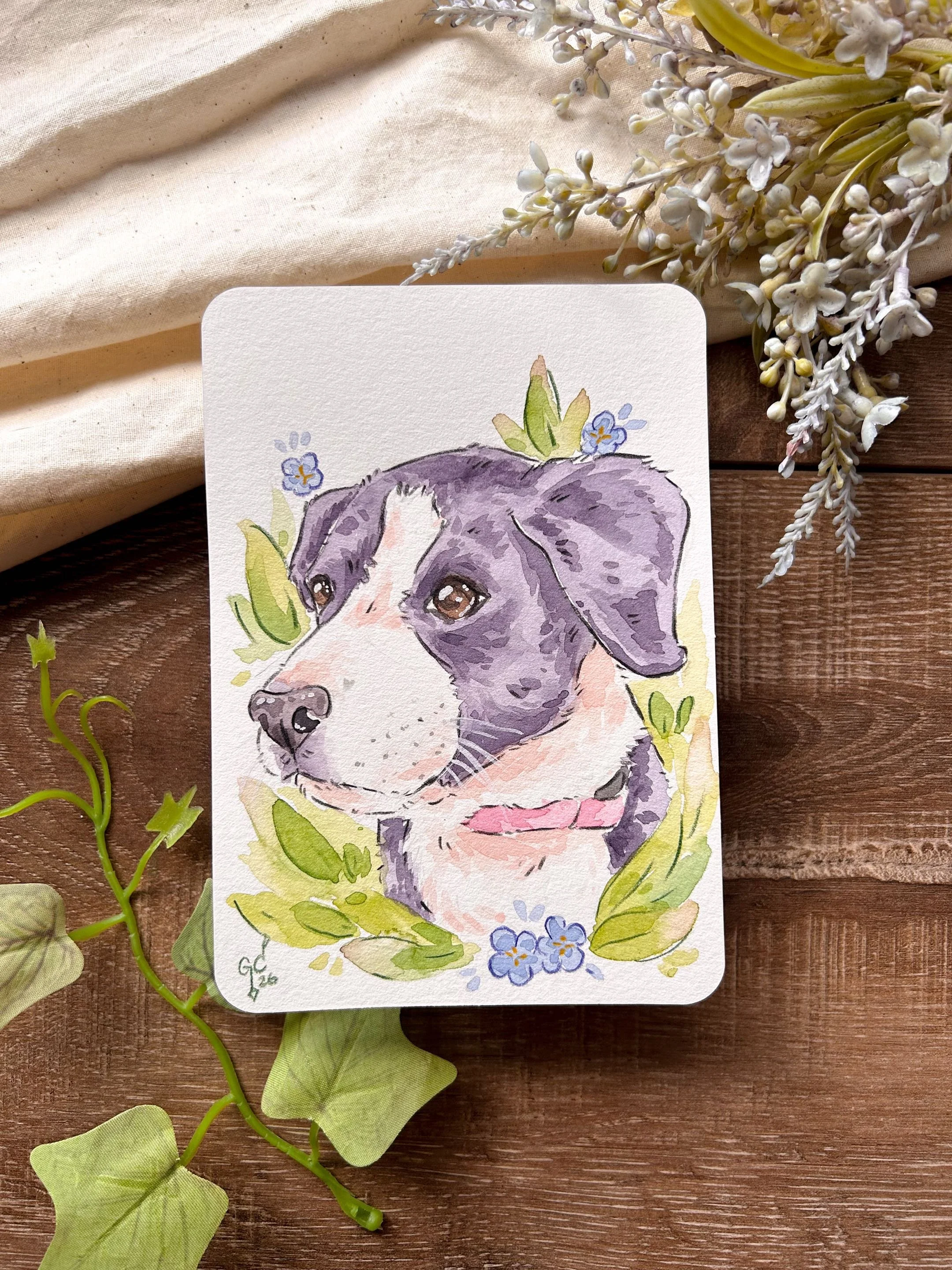 4x6" Watercolor Pet Portrait