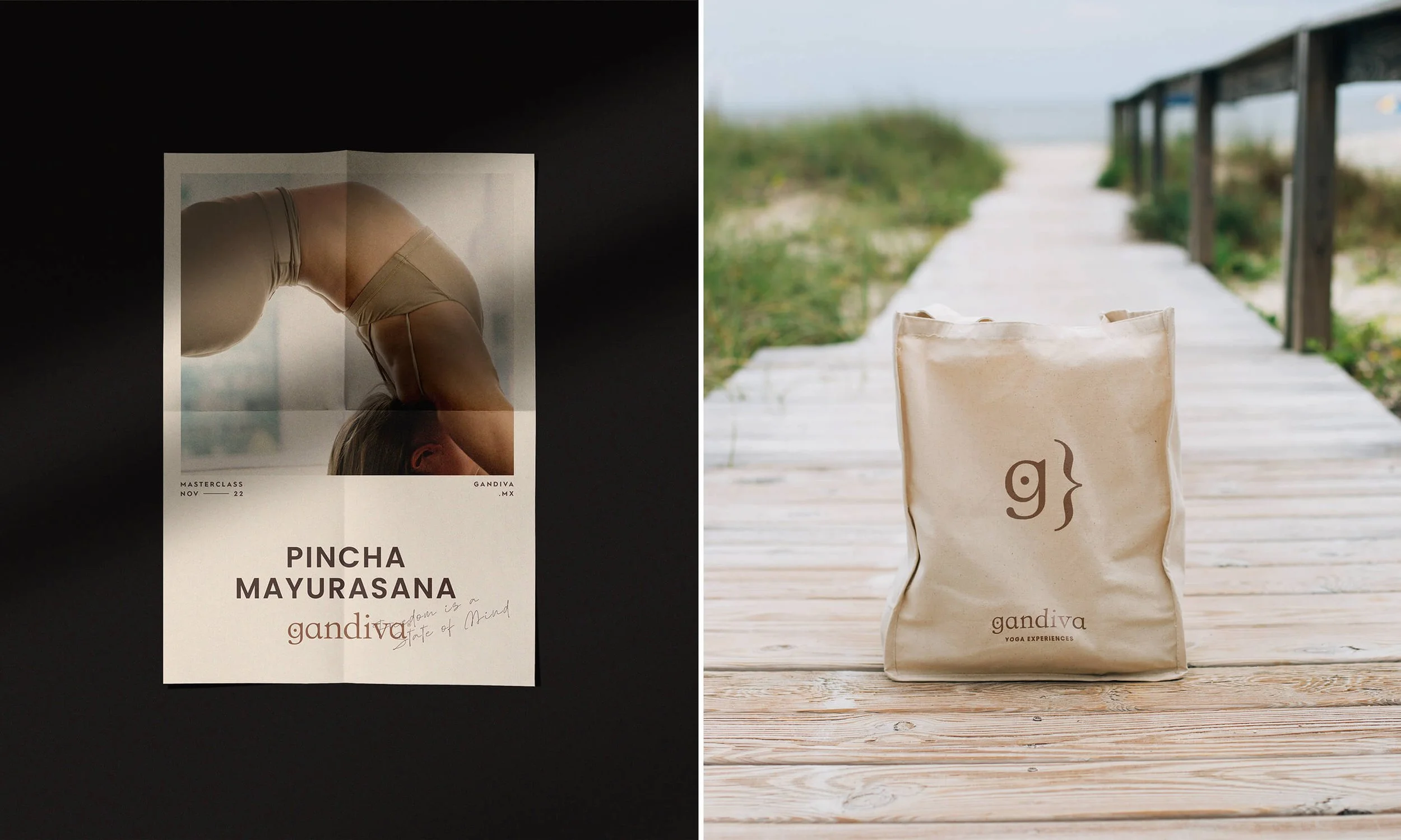 Social media branding and merchandise designed for a wellness retreat brand.