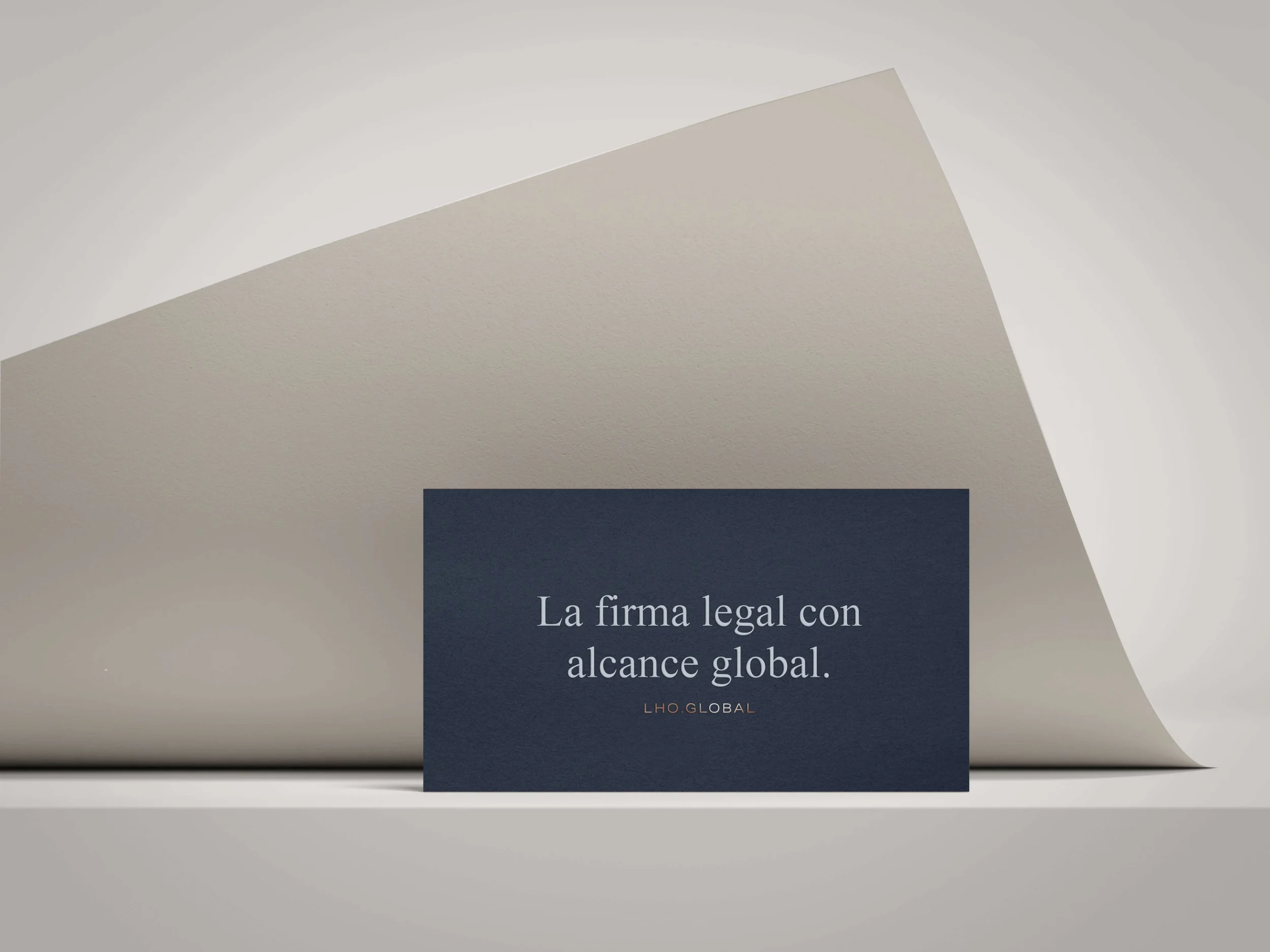 Law firm business card design standing display