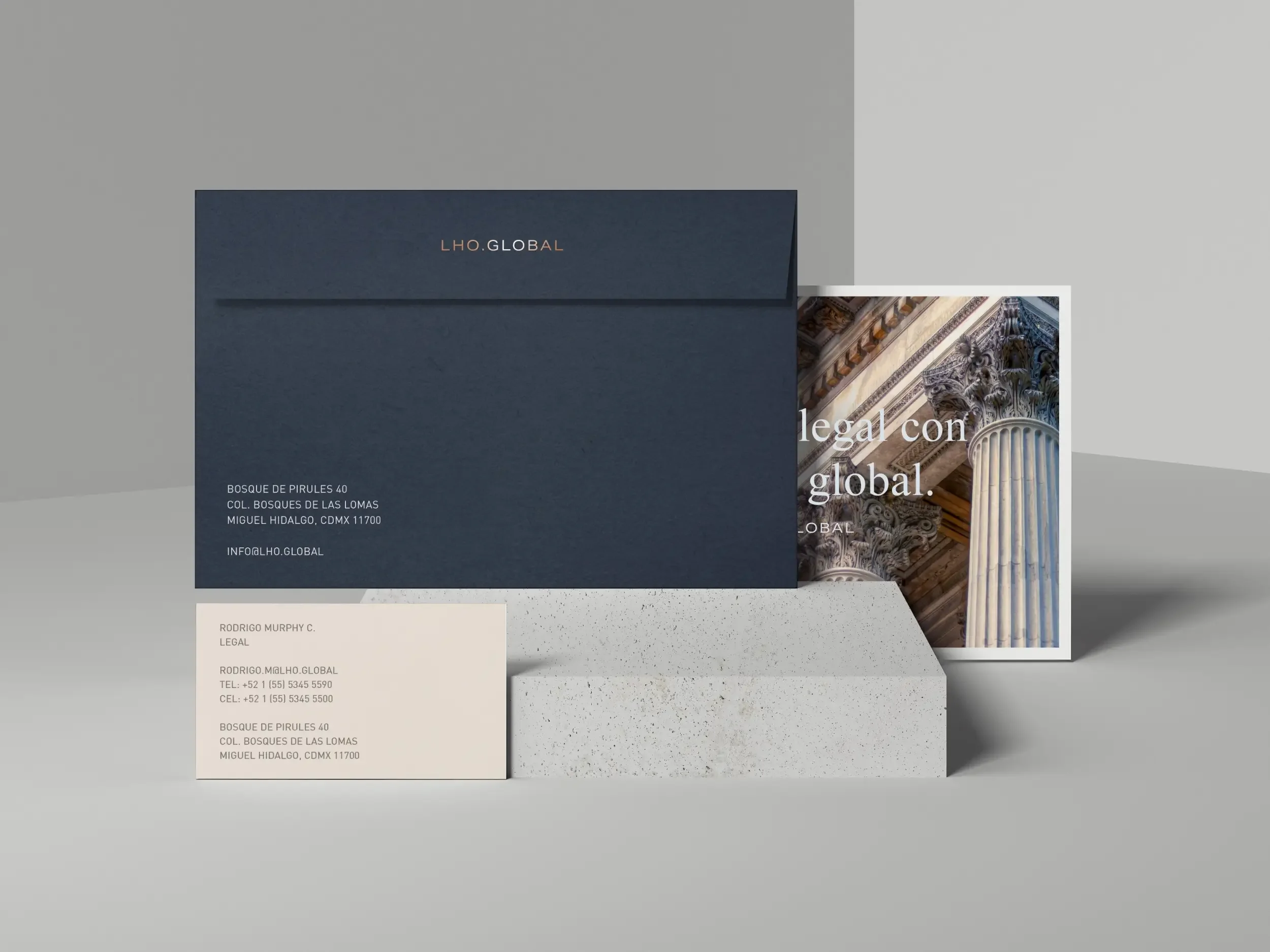 Law firm stationery design, timeless aesthetics