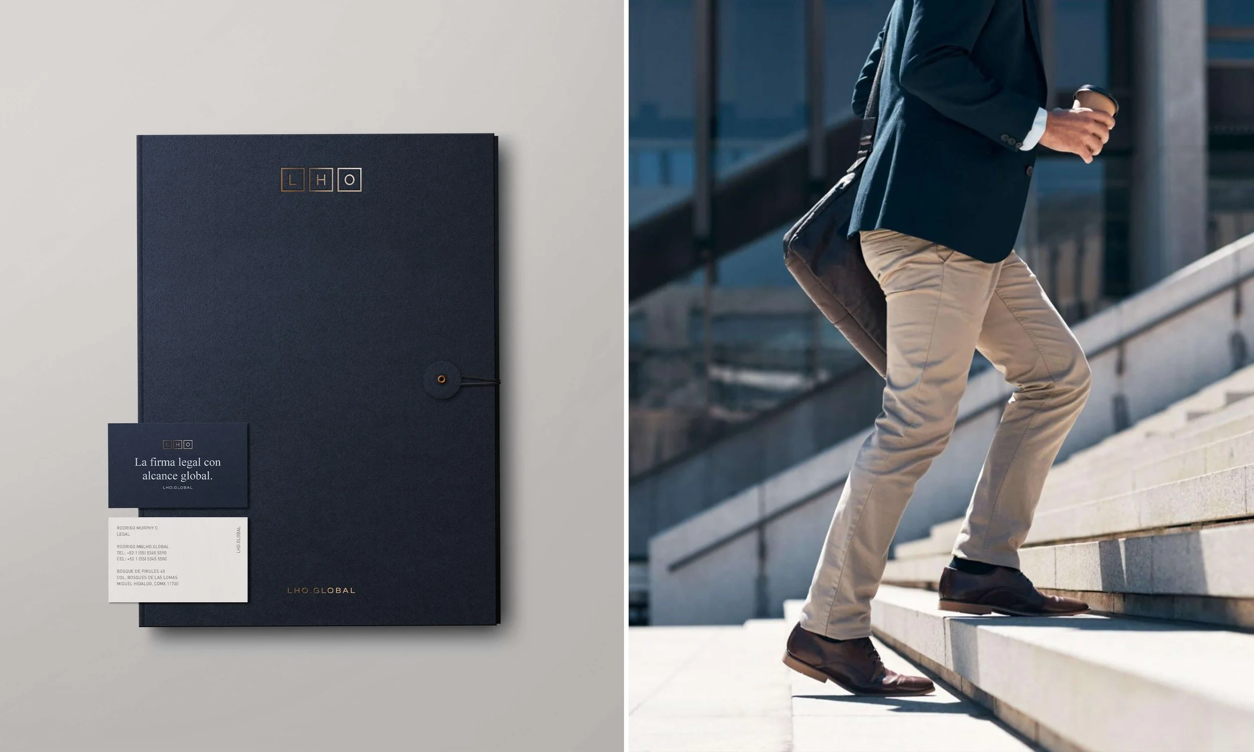 Law firm branded folder and corporate stationery design