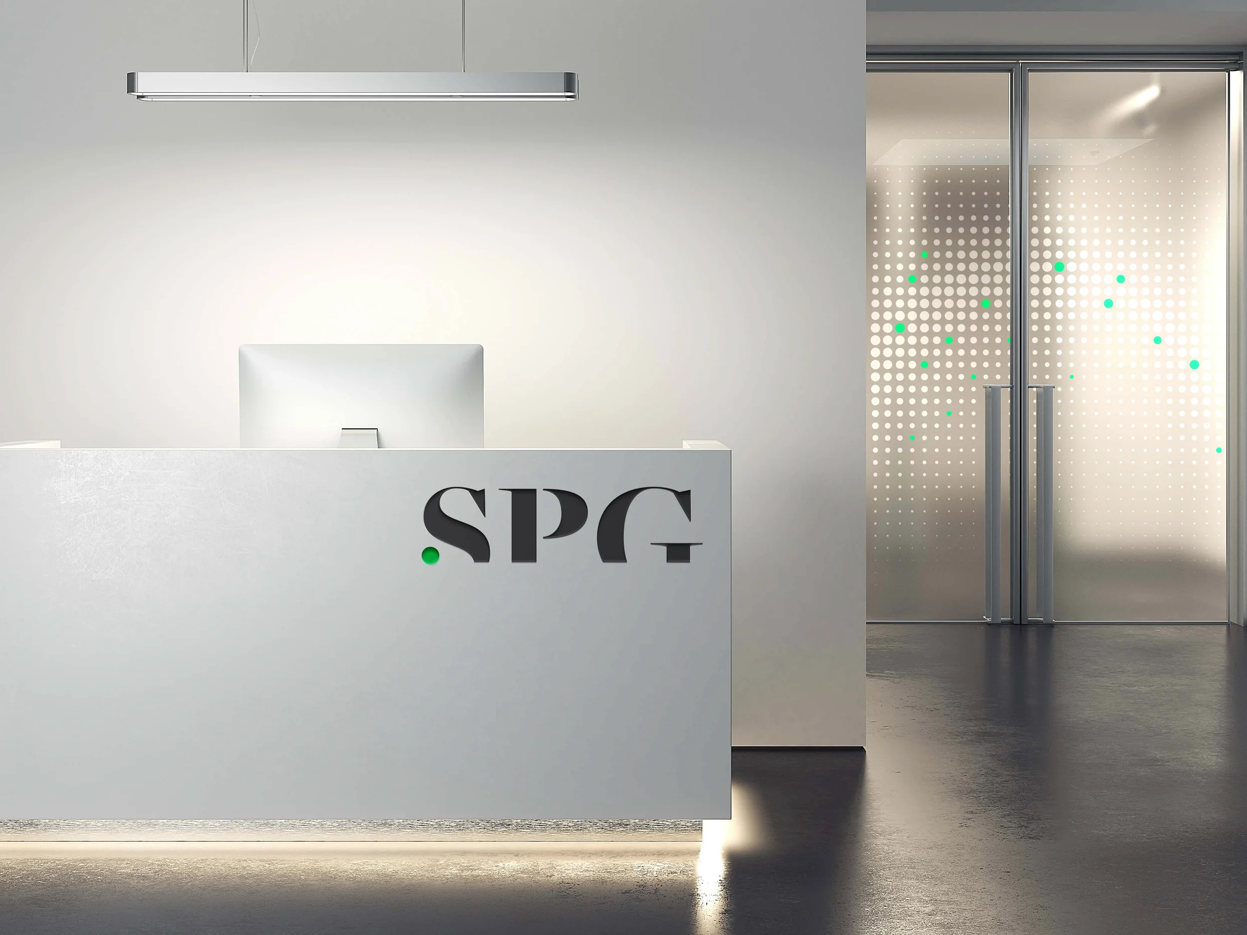 Corporate office branding created for a financial services company.