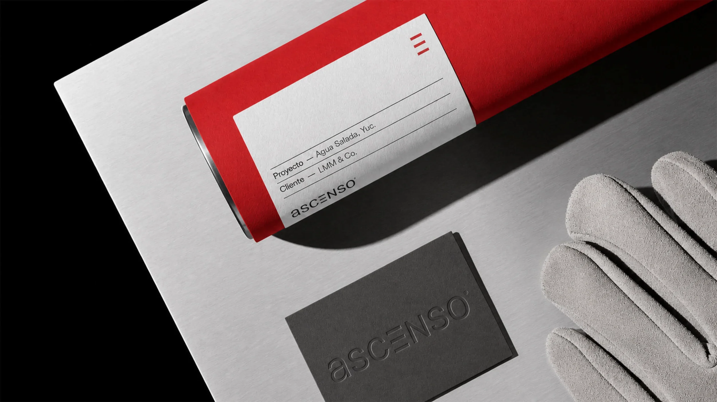 Corporate stationery designed for a construction company brand identity.