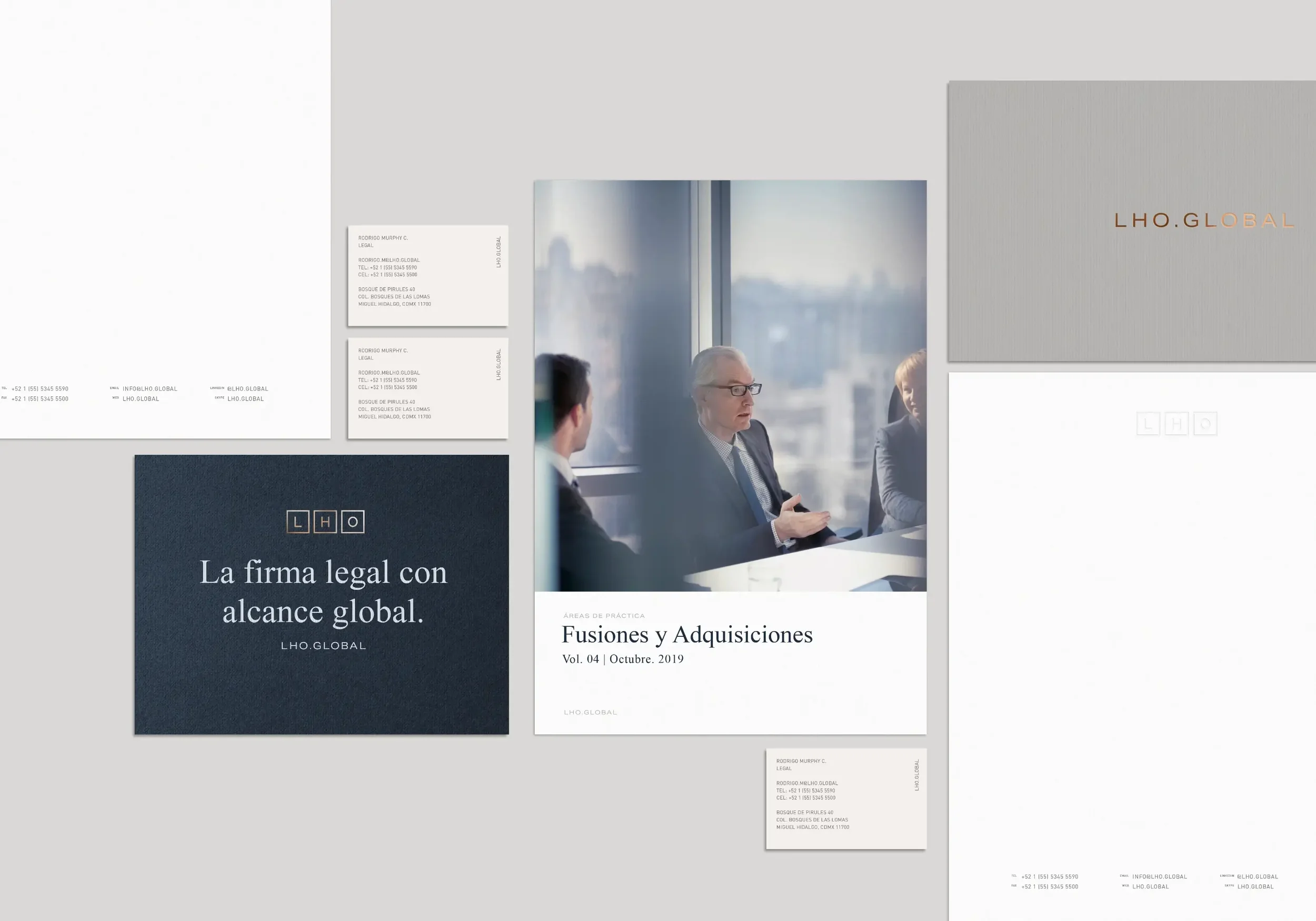 Law firm branding, stationery design. Timeless graphic design